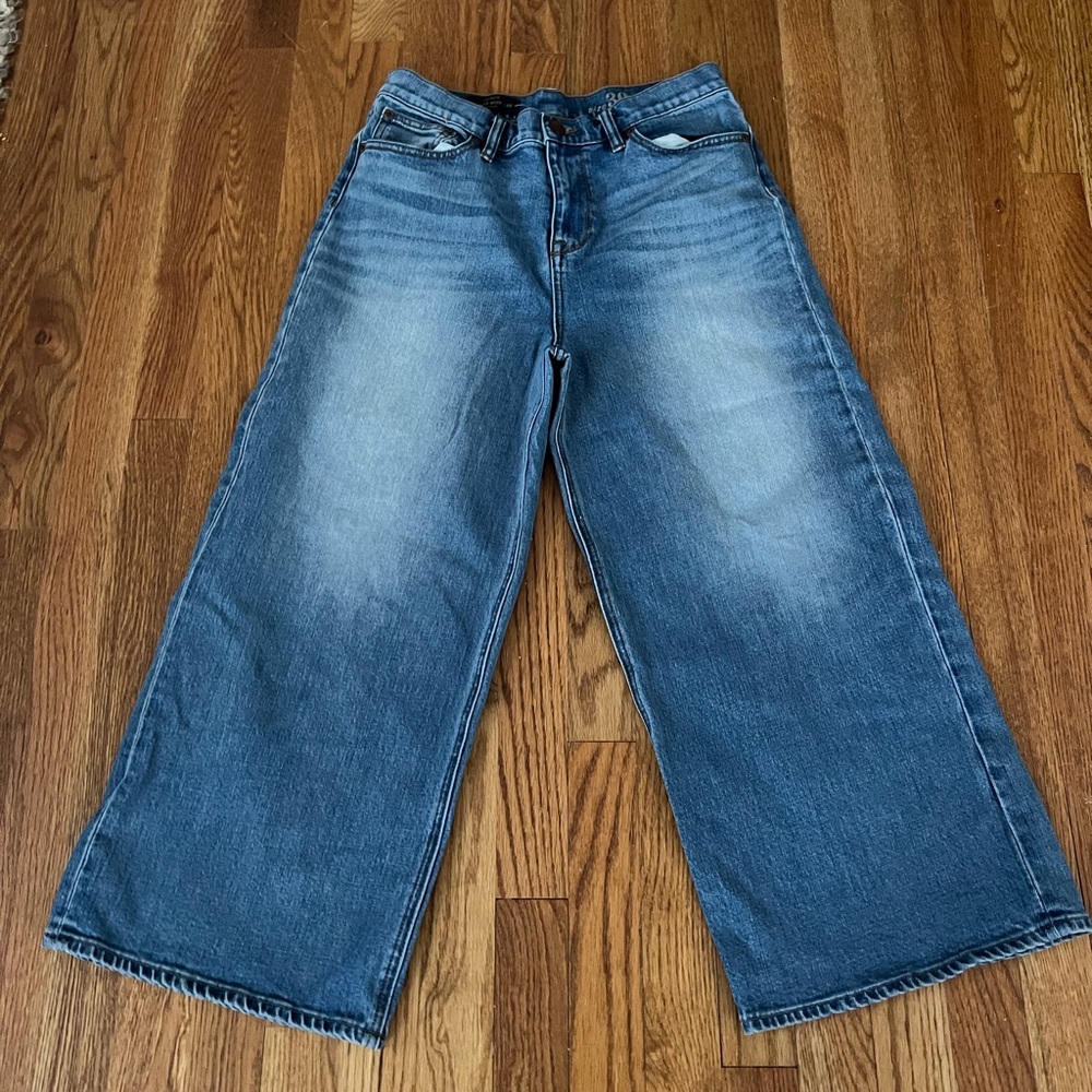 J CREW REYNER WIDE LEG  CROPPED JEANS SIZE 30
